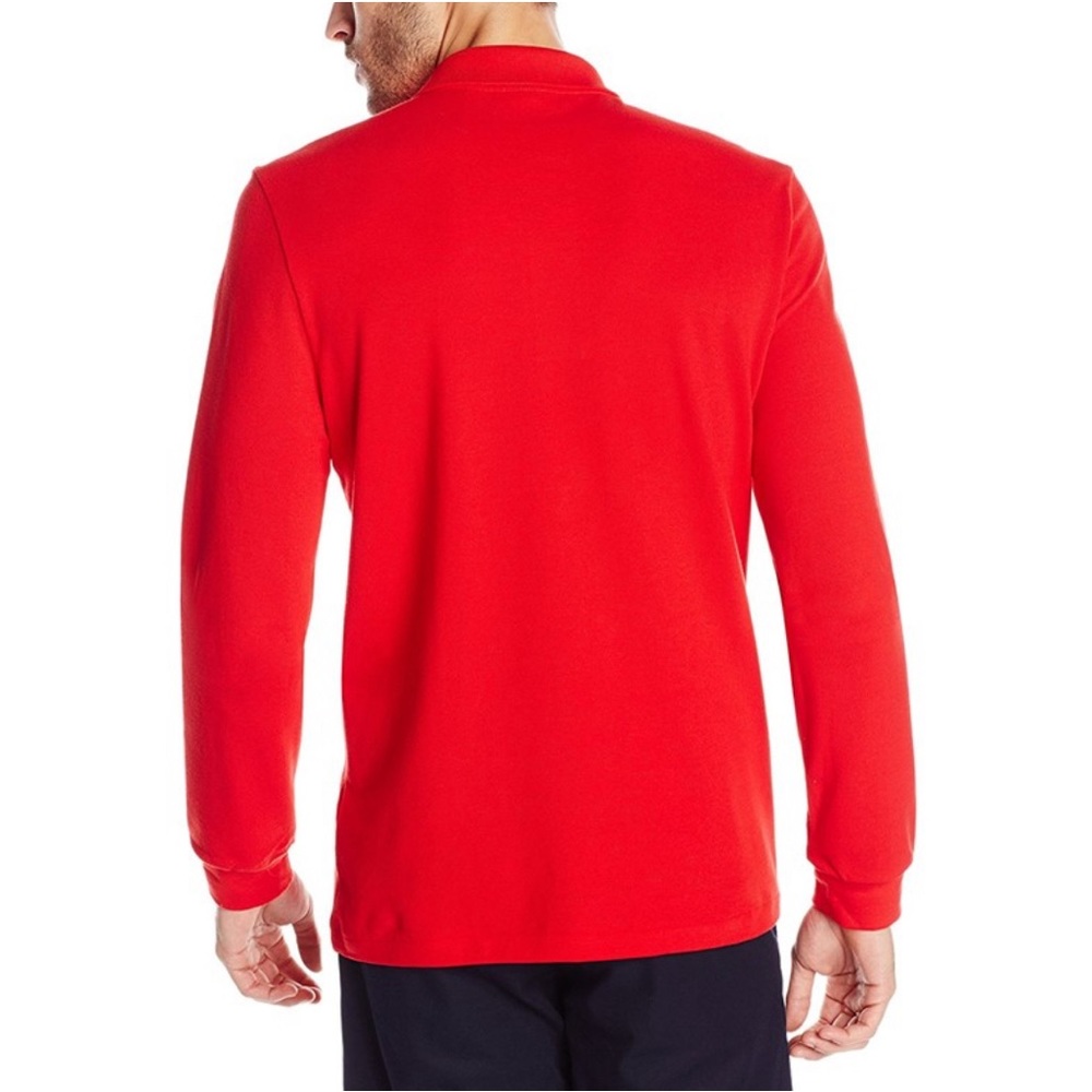 Lacoste - Red Collared Long Sleeve Polo Shirt - Size S - Picture 3 of 7